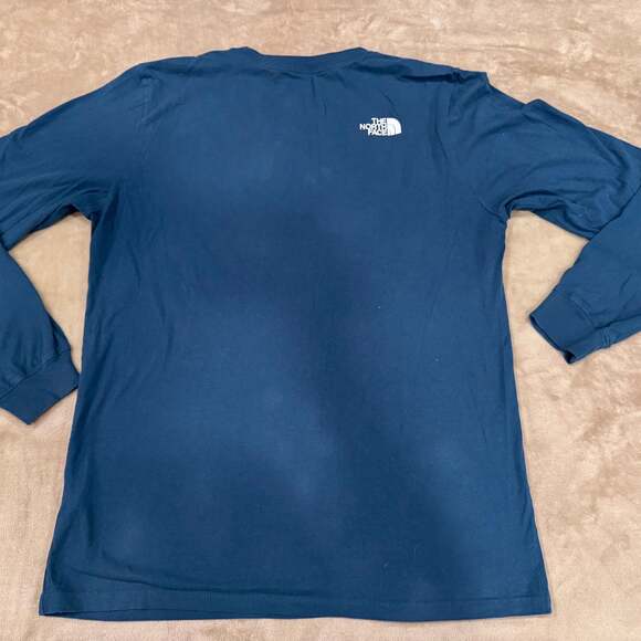 The North Face Men's Box NSE Long Sleeve Tee Shady Blue SIZE MEDIUM - Picture 4 of 6